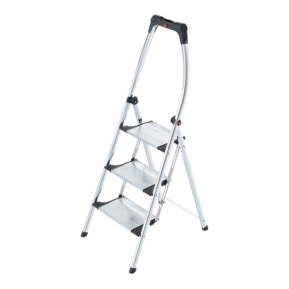 escalera plegable de tres peldaños de aluminio living step comfort plus
