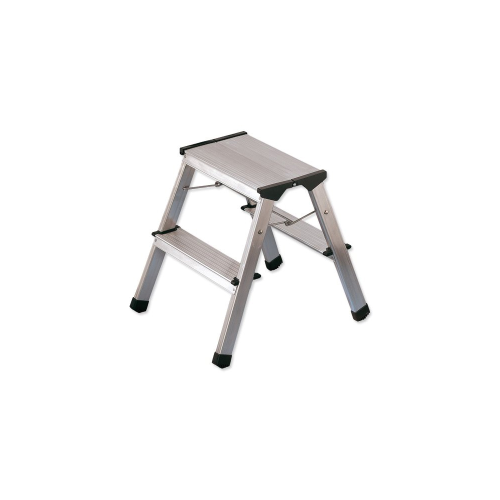 escalera plegable aluminio con 2×2 peldaños l90 step-ke