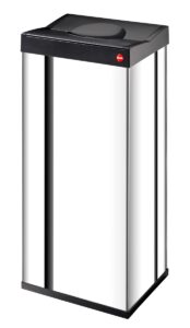 contenedor de residuos rectangular 60l 34x26xh72 cm big box 60 tapa plastico negro acero inox.