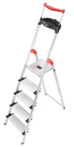 escalera profistep xxl peldaños anchos redondeados acanalado deslizante 5 pasos