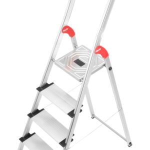 escalera profistep xxl peldaños anchos redondeados acanalado deslizante 5 pasos