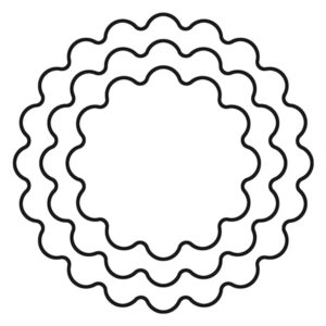 cortador para galletas red con ondas 3 pzs cookie cutters kaiser