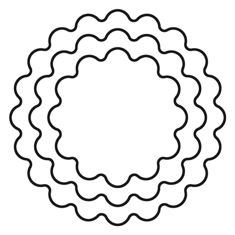 cortador para galletas red con ondas 3 pzs cookie cutters kaiser