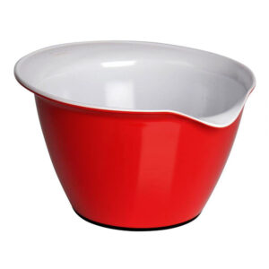 tazón mezclador rojo blanco 2,5 l pattisserie kaiser