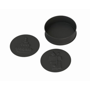 set de moldes para hornear molde y 2 bases d26 cm kaiser