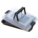 molde rectangular con tapa de plastico con asa para llevar bake take kaiser