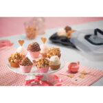 molde para 12 muffins con tapa de plastico con asa para llevar bake take kaiser