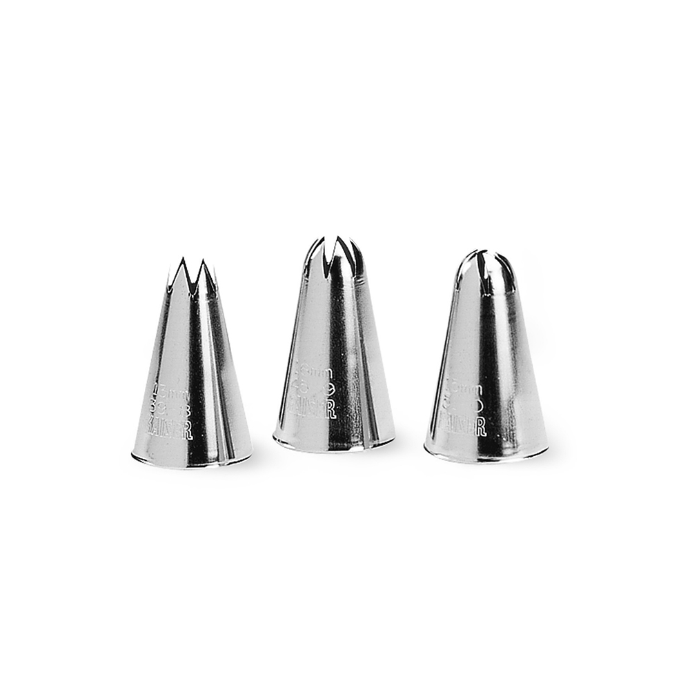 juego de 3 boquillas acero inoxidable creativ deko system