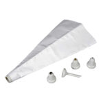 manga pastelera mediana tela lavable 4 diferentes boquillas patisserie