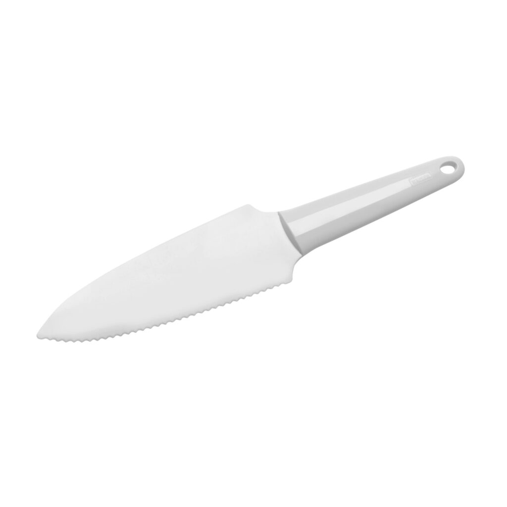cuchillo para pastel de plastico blanco patisserie kaiser