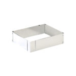 marco rectangular ajustable para pastel hornear acero inoxidable h6 cm 24 x20 cm h46 x38 cm patisserie kaiser