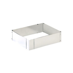 marco rectangular ajustable para pastel hornear acero inoxidable h6 cm 24 x20 cm h46 x38 cm patisserie kaiser