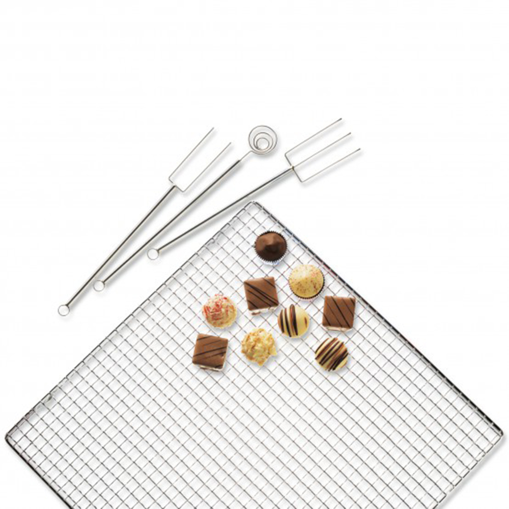 juego para chocolateria acero inoxidable 25 pzs patisserie kaiser