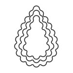 cortador para galletas cono con ondas 3 pzs cookie cutters