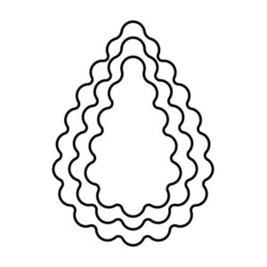 cortador para galletas cono con ondas 3 pzs cookie cutters