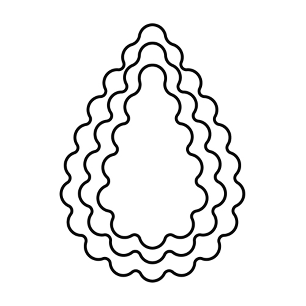 cortador para galletas cono con ondas 3 pzs cookie cutters