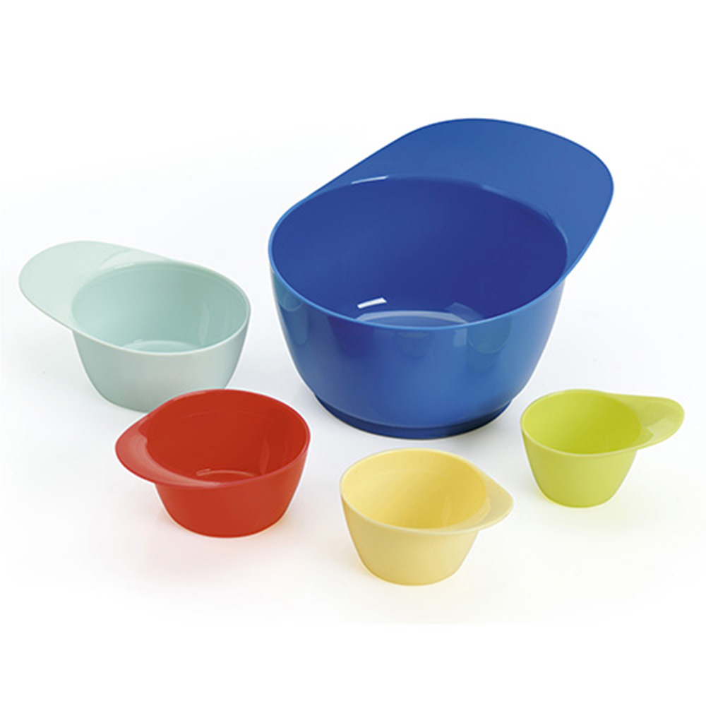 juego para hornear 5 pzs 1 tazón 1 l y 4 tazas para medir colores surtidos ”bake & play”