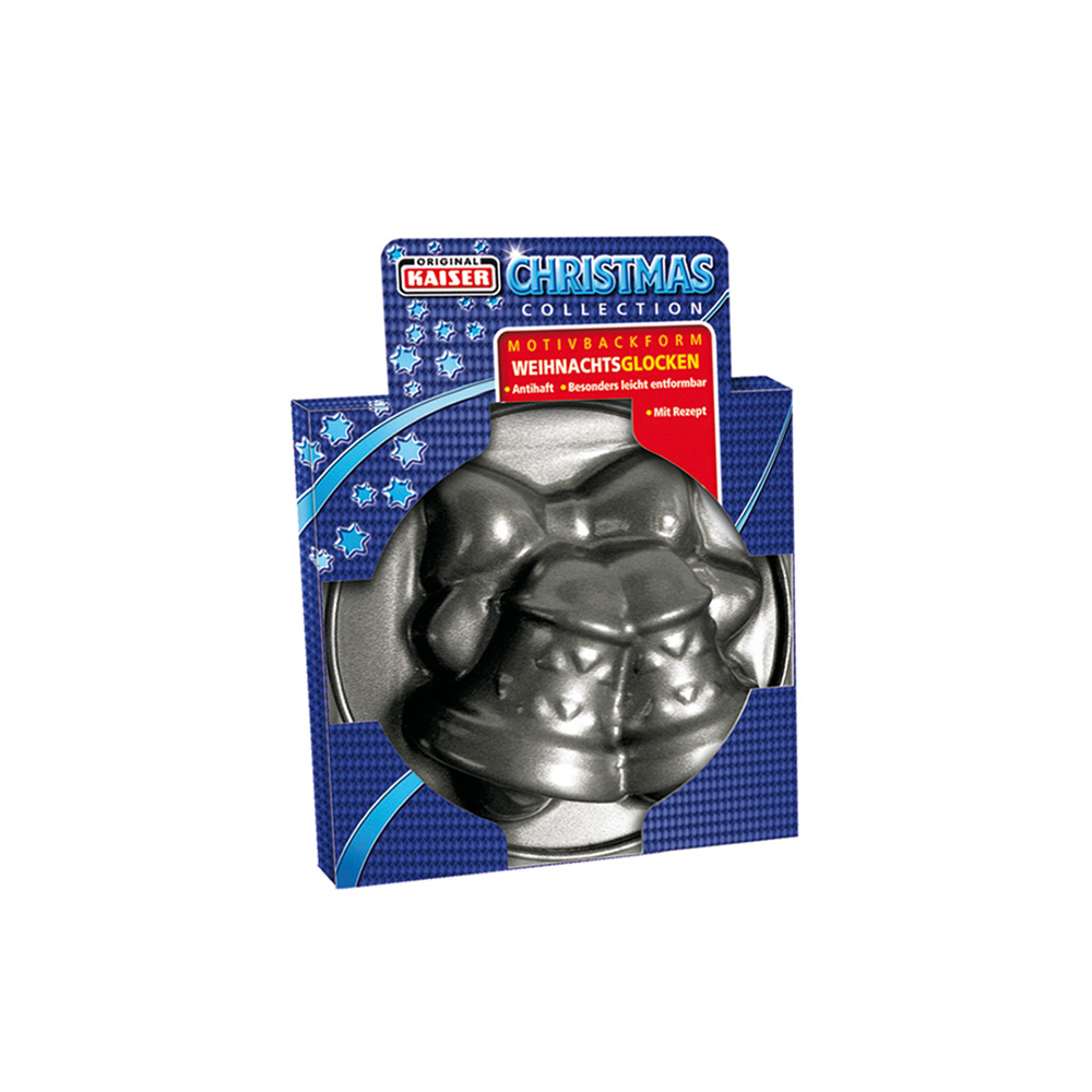molde para pastel en forma de campana navidena con antiadherente christmas collection kaiser