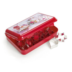 caja con 10 cortadores para galletas bake store