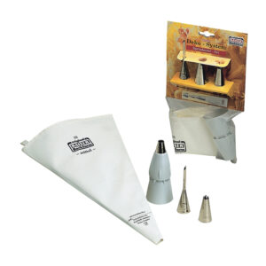 juego de duya para repostería con manga plastica y 4 boquillas deco sys