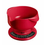 bascula mecanica con tazón rojo 2,5 l 3 kg kaiser