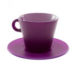 juego de taza con plato cappuccino lila 275 ml ”ooh magico”, Leonardo