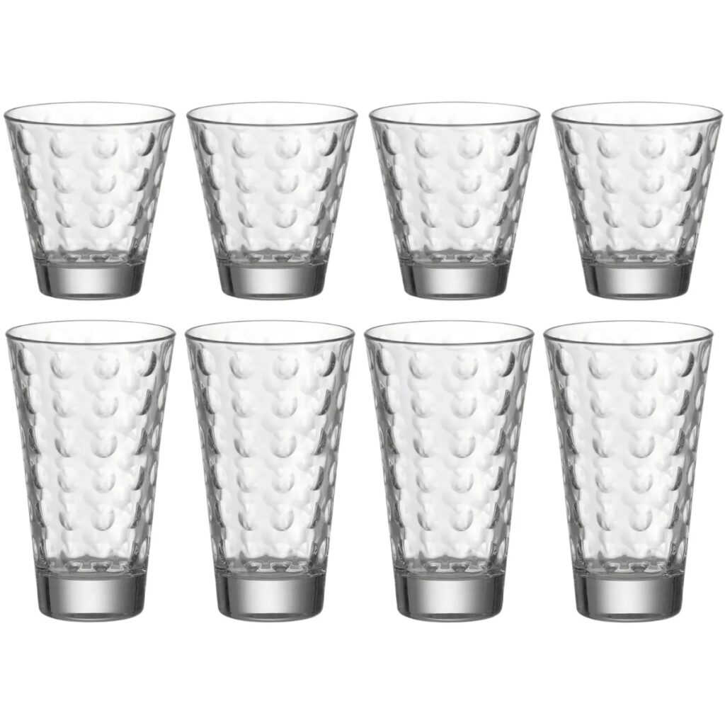 Juego de 8 vasos, ”OPTIC”, Leonardo