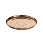 plato decorativo laton d25 cm castagna, Leonardo