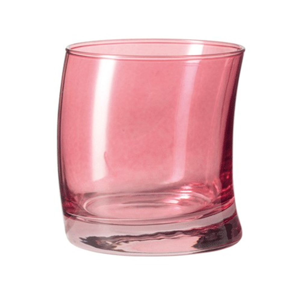 vaso para whisky rojo rubi oscilado 355 ml h9 cm ”swing”, Leonardo