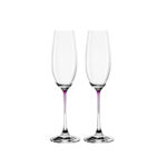 juego de 2 copas flauta violeta ”la perla”, Leonardo