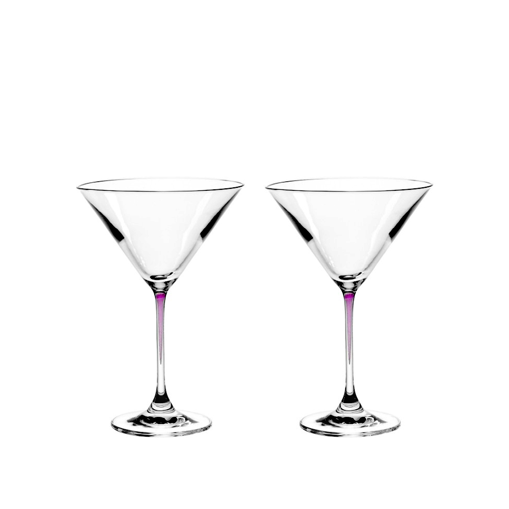 juego de 2 copas para coctel violeta ”la perla”, Leonardo