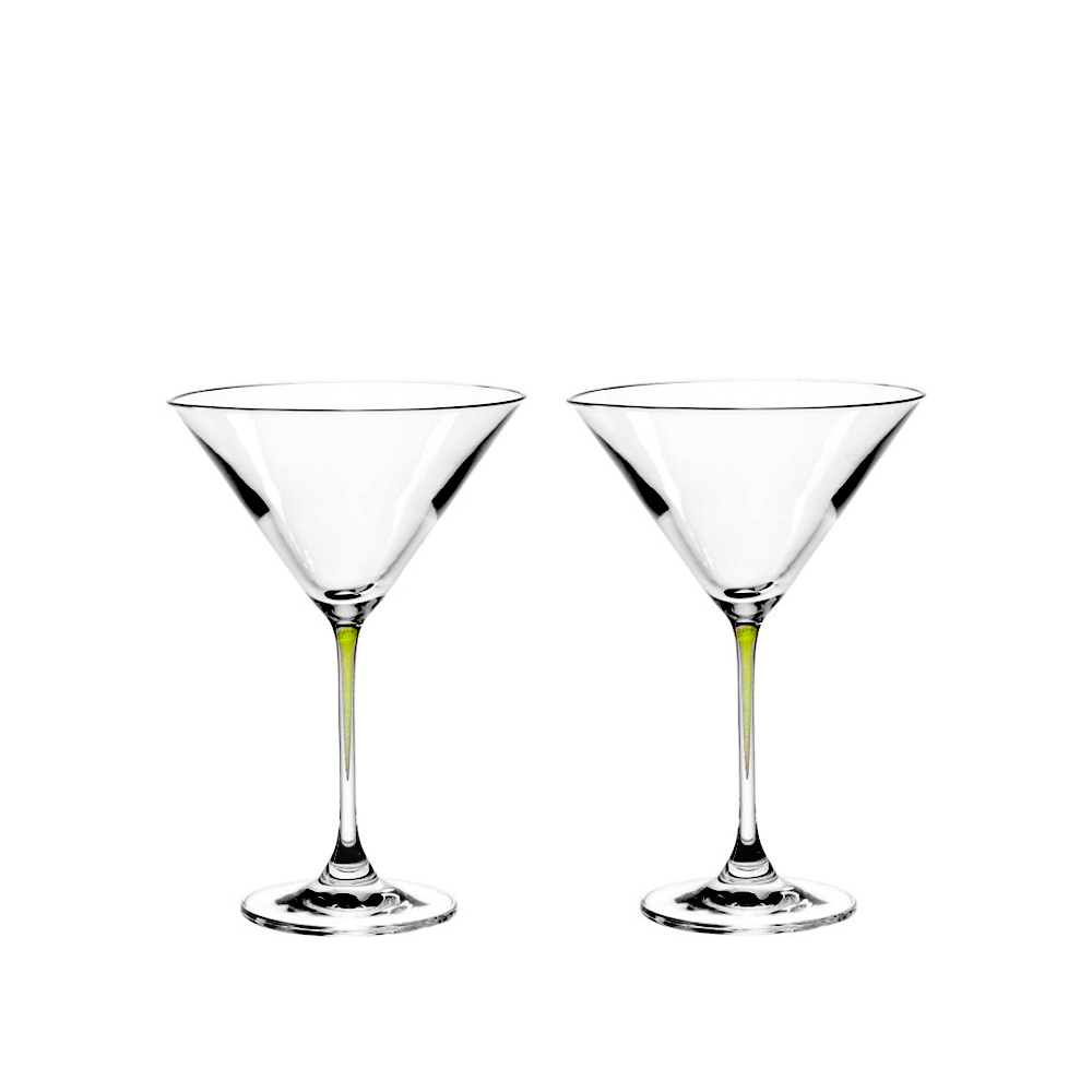 juego de 2 copas para coctel verde ”la perla”, Leonardo