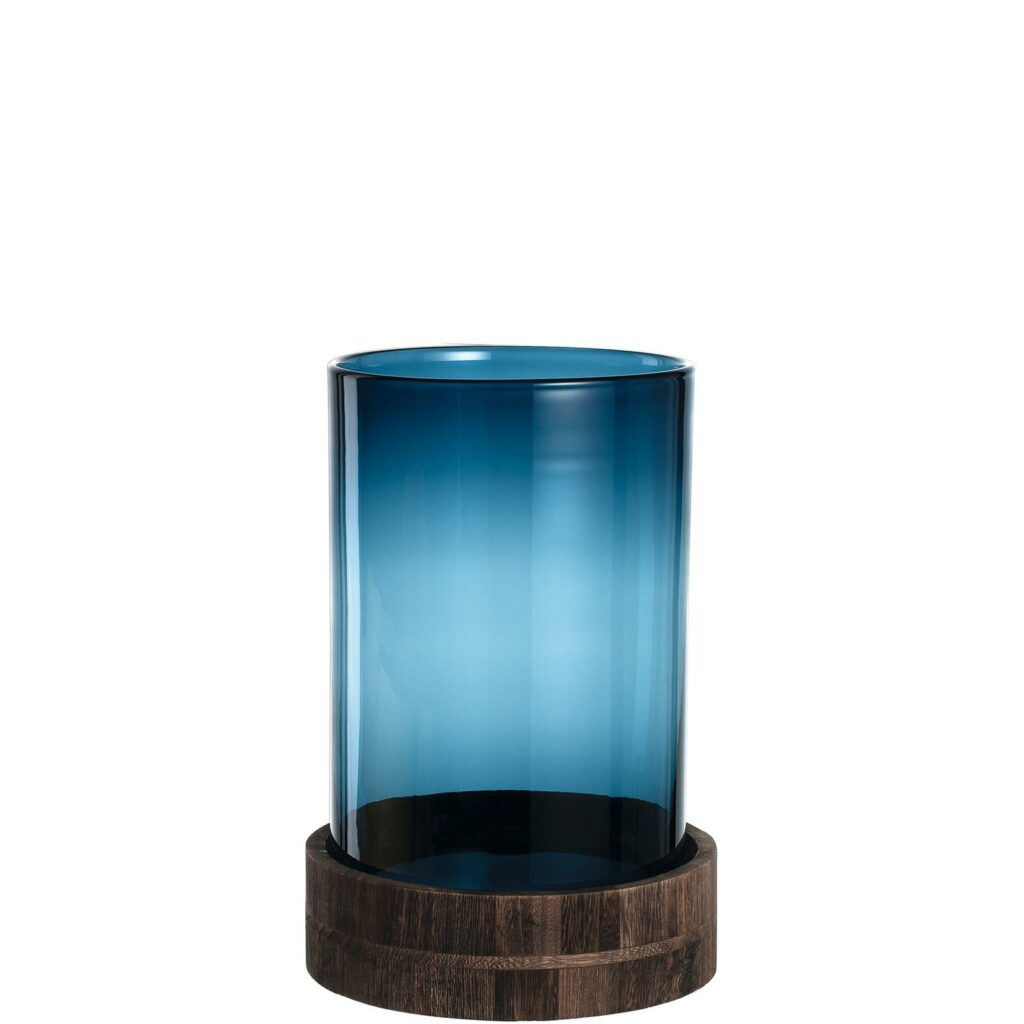 Lampara hurric azul con base 34cm, LEONARDO