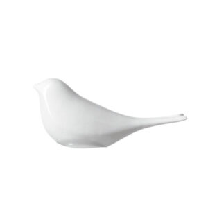 pajaro de cerámica blanco h11 cm ”novello”, Leonardo