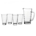 juego de jarra y vasos opticos 5 pzs ciao, Leonardo