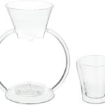 juego filtro para café con taza 250 ml con base de vidrio y cuchara, Leonardo