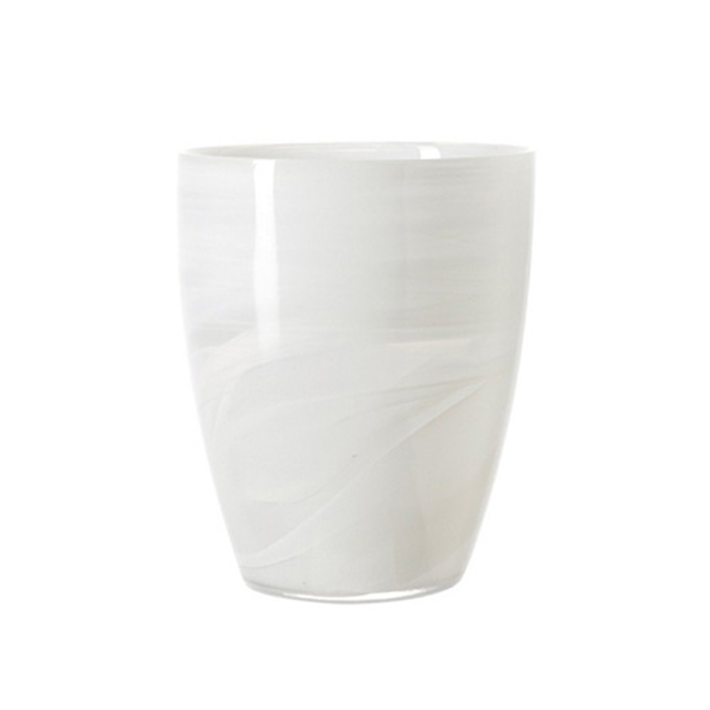 florero portavela blanco ”alabastro” 19 cm nido, Leonardo