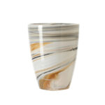 porta vela de cristal beige 19 cm ”alabastro”, Leonardo