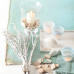 candelero de vidrio blanco h9 cm d10 cm ”alabastro”, Leonardo