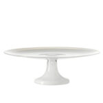 platón para pastel botanas de vidrio blanco h10 cm d31 cm ”alabastro”, Leonardo