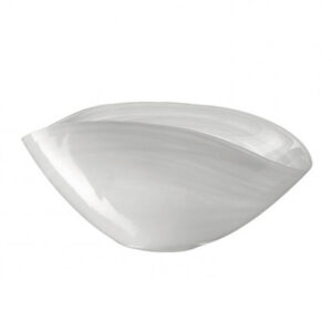 bowl de vidrio blanco 28×14 cm ”alabastro”, Leonardo