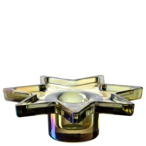 Portavela estrella 4 cm candela dorado, LEONARDO