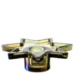 Portavela estrella 4 cm candela dorado, LEONARDO
