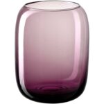 Portavelas camminata violeta 22 cm, LEONARDO