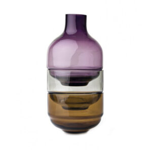 juego de 3 florero bowl lila caja de regalo h25 cm fusione, Leonardo