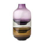 juego de 3 florero bowl lila caja de regalo h36 cm fusione, Leonardo