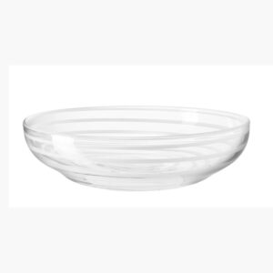 bowl frutero transparente con blanco 35 cm h10 cm rialto, Leonardo