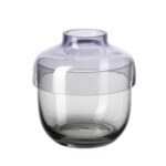 juego de 2 floreros violeta gris h20 cm 16 cm fusione, Leonardo