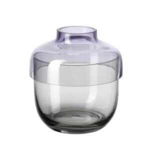 juego de 2 floreros violeta gris h20 cm 16 cm fusione, Leonardo