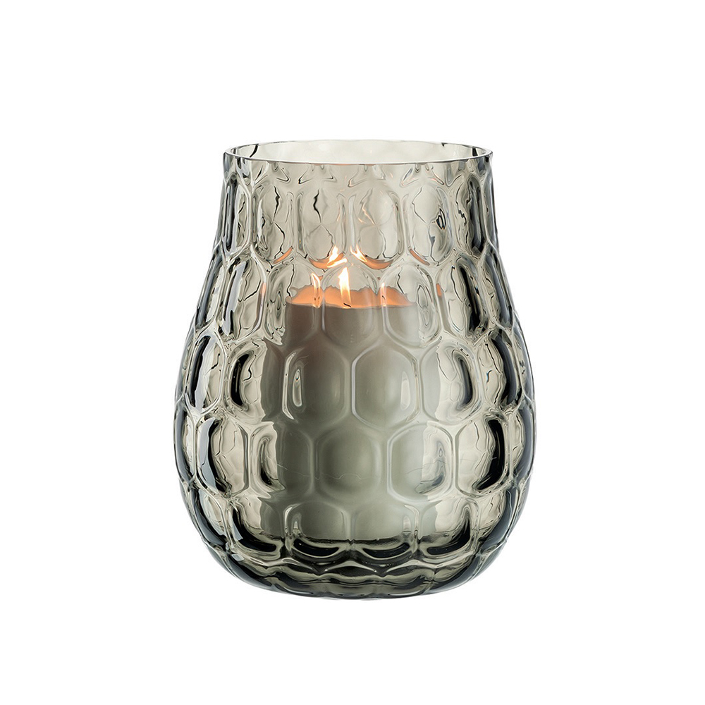 portavelas gris 27 cm optico, Leonardo